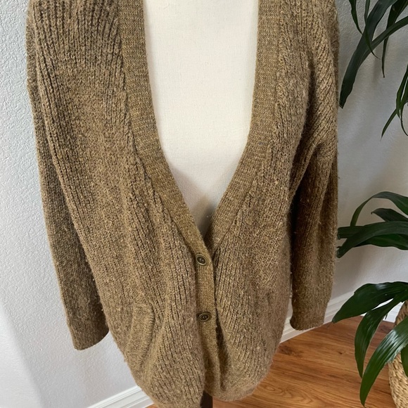 FREE PEOPLE Cloudy Day Cardigan Sweater in Camel - Picture 3 of 6